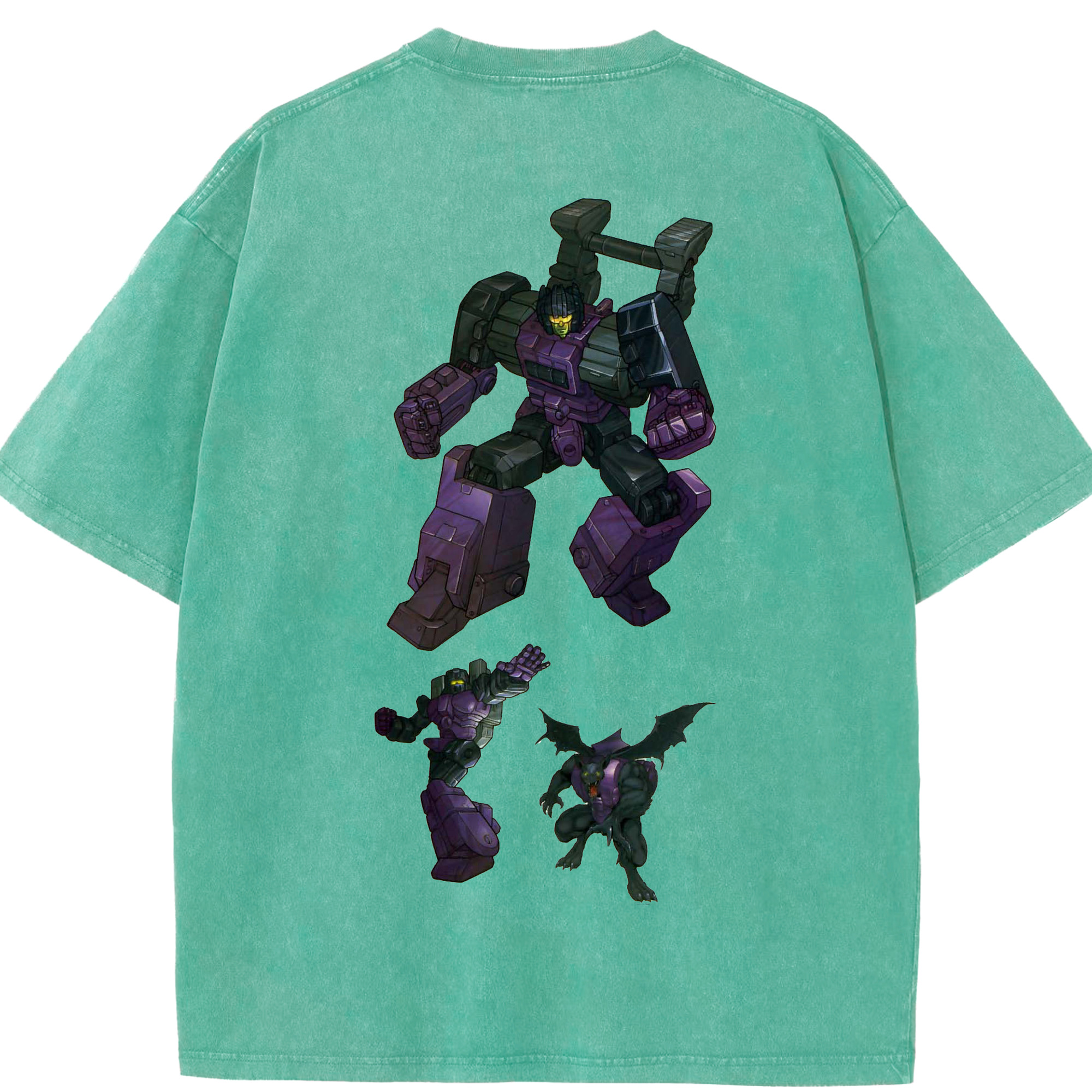 （画像用）  綿100% ヴィンテージ風 半袖Tシャツ（背面プリント）